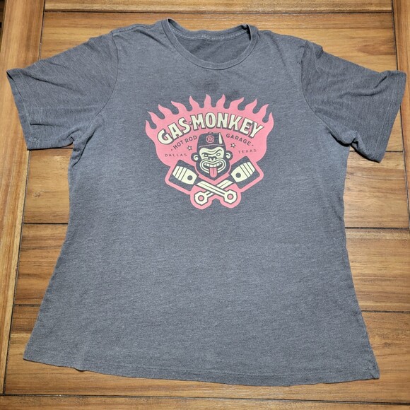Gas Monkey SS Dark Grey Tee "Hot Rod Garage" - Picture 2 of 4
